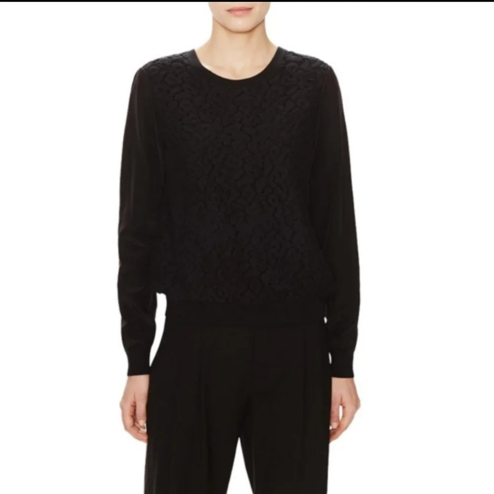 Vince | Black Leopard Blouse - Picture 3 of 8